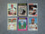 retro baseball cards against a gray background