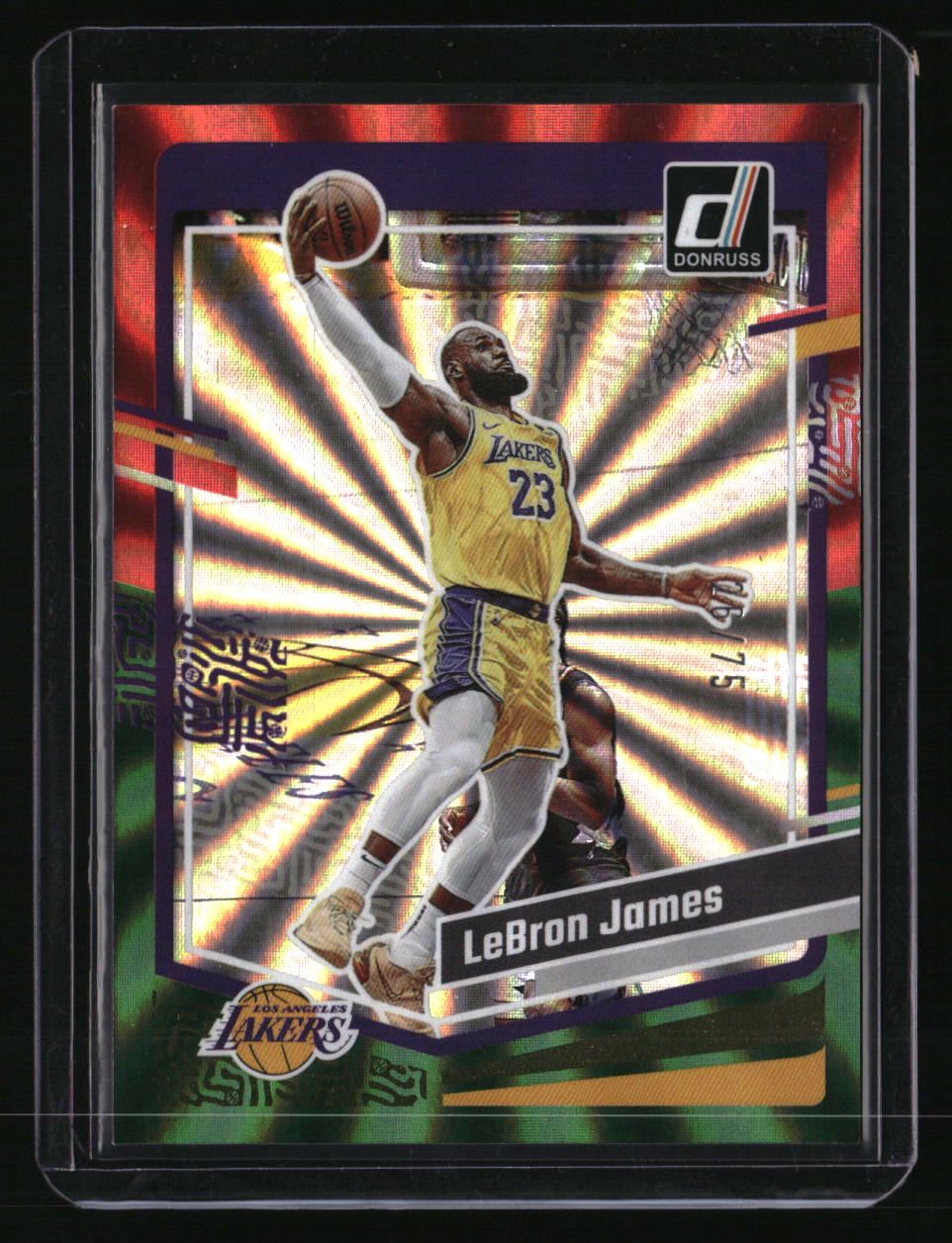 2023-24 Donruss #2 LeBron James Red and Green Laser Holo #/75