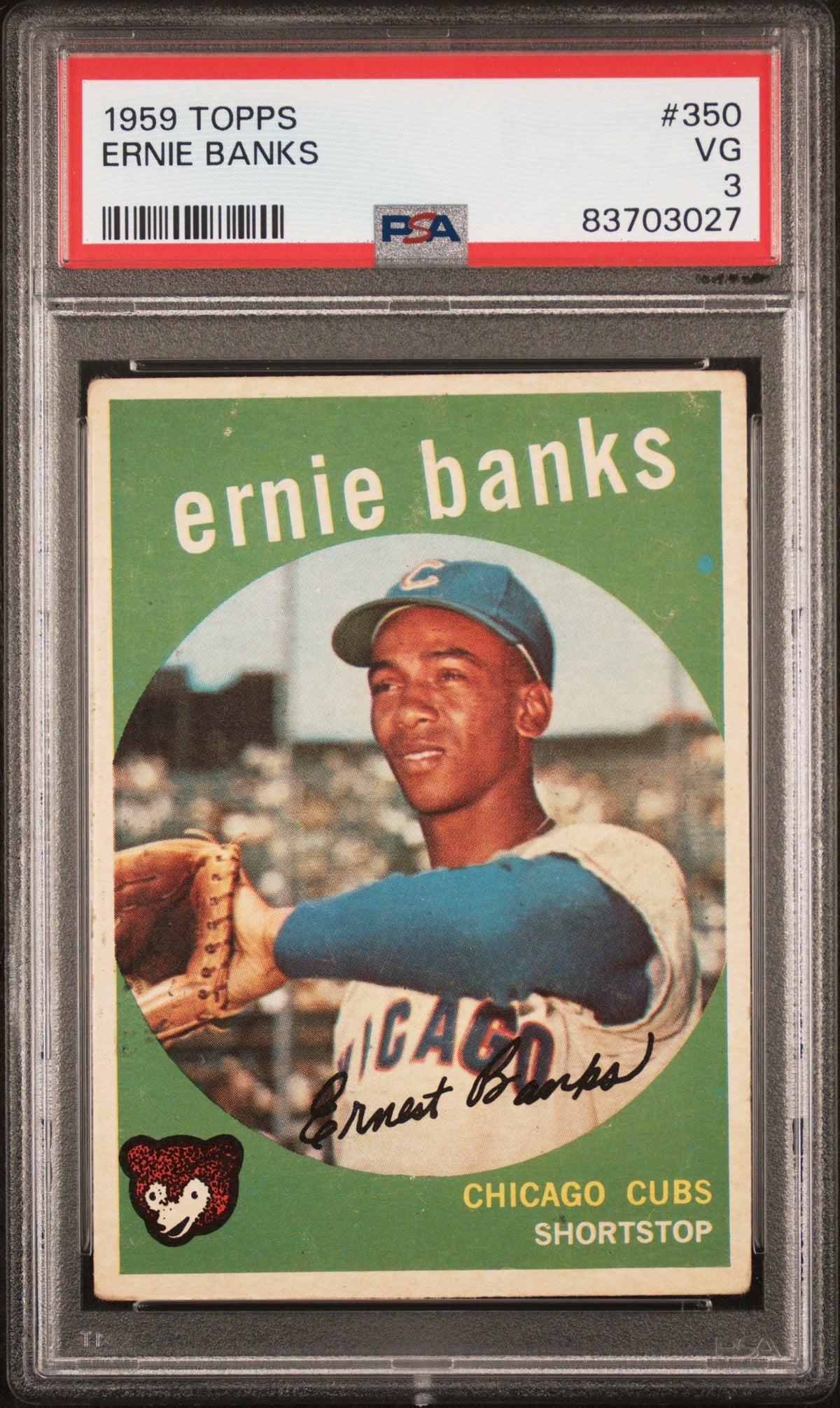 1959 Topps #350 Ernie Banks PSA 3