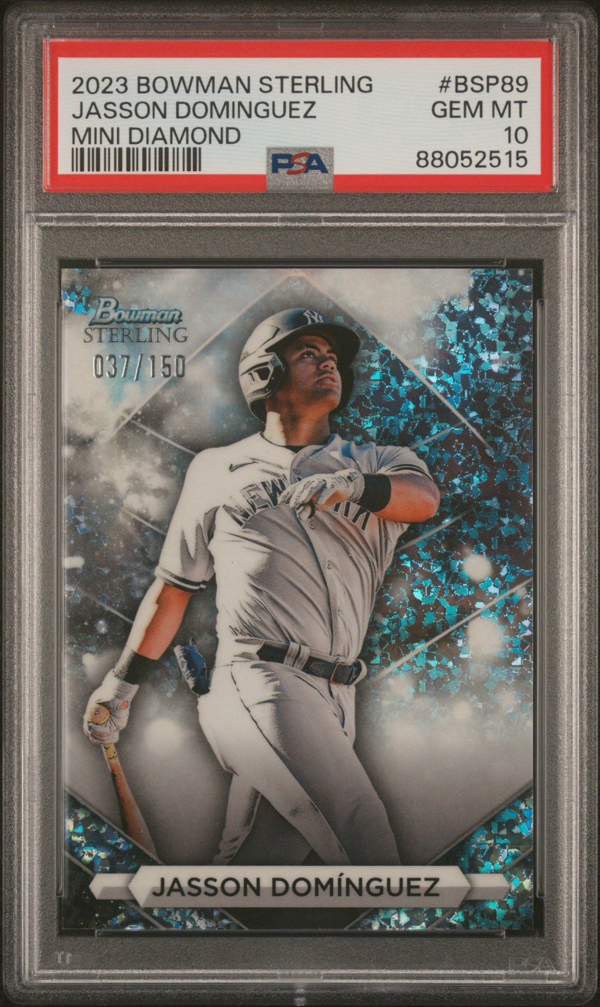 2023 Bowman Sterling #BSP89 Jasson Dominguez Mini Diamond PSA 10