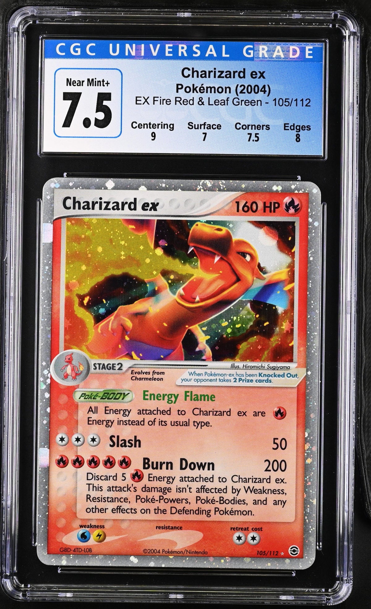 2004 EX Fire Red &amp; Leaf Green Charizard ex CGC 7.5