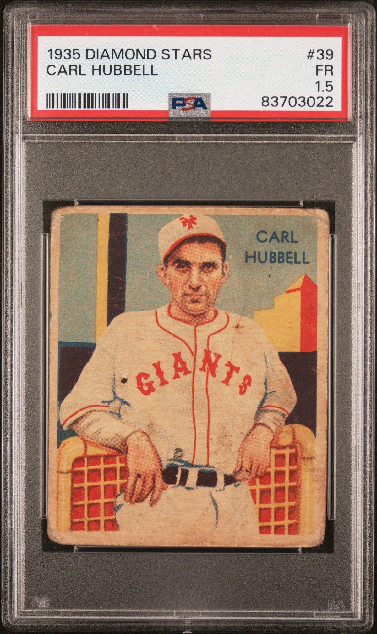 1935 Diamond Stars #39 Carl Hubbell PSA 1.5