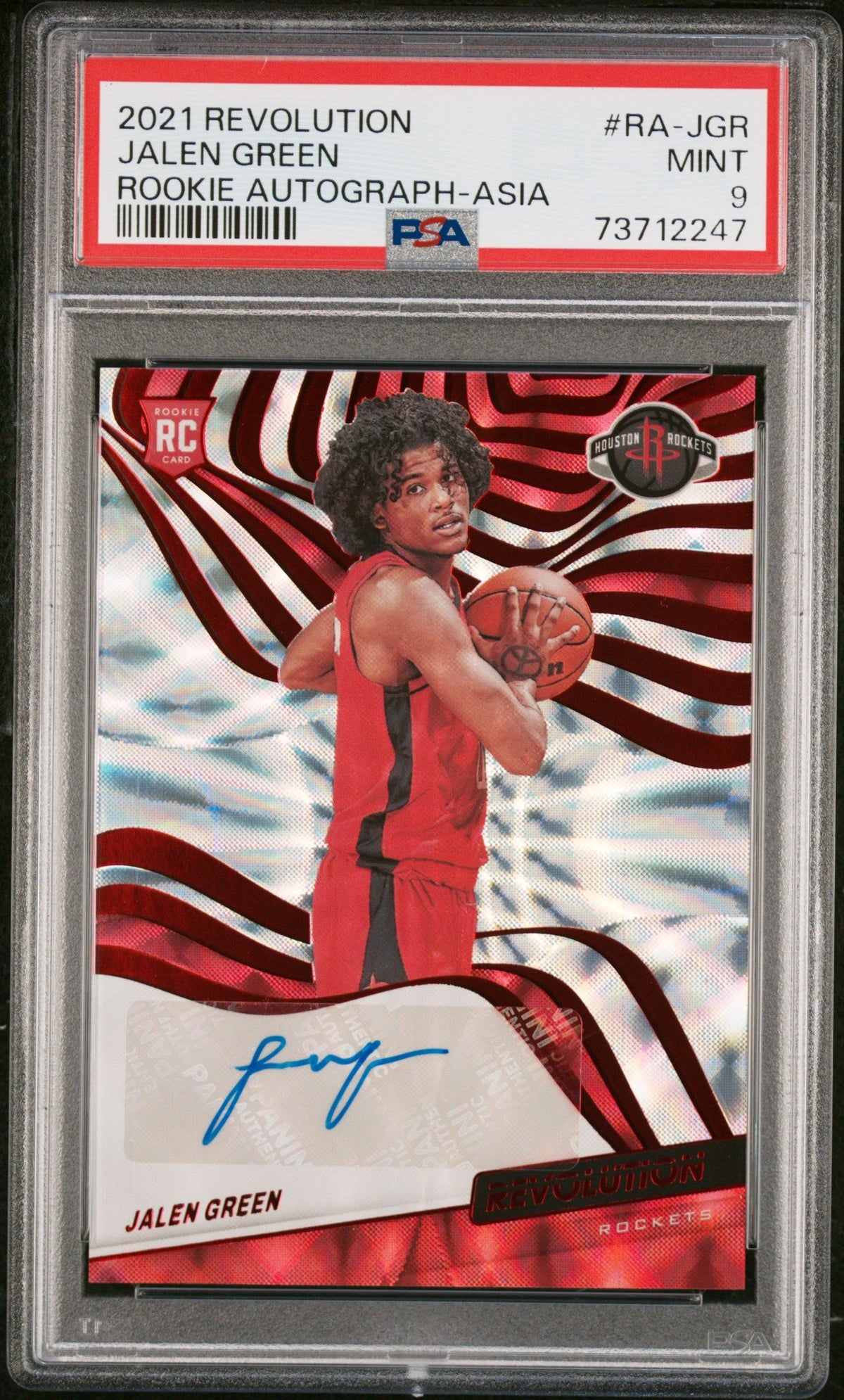 2021 Panini Revolution Rookie #RA-JGR Jalen Green Rookie Autograph-Asia PSA 9