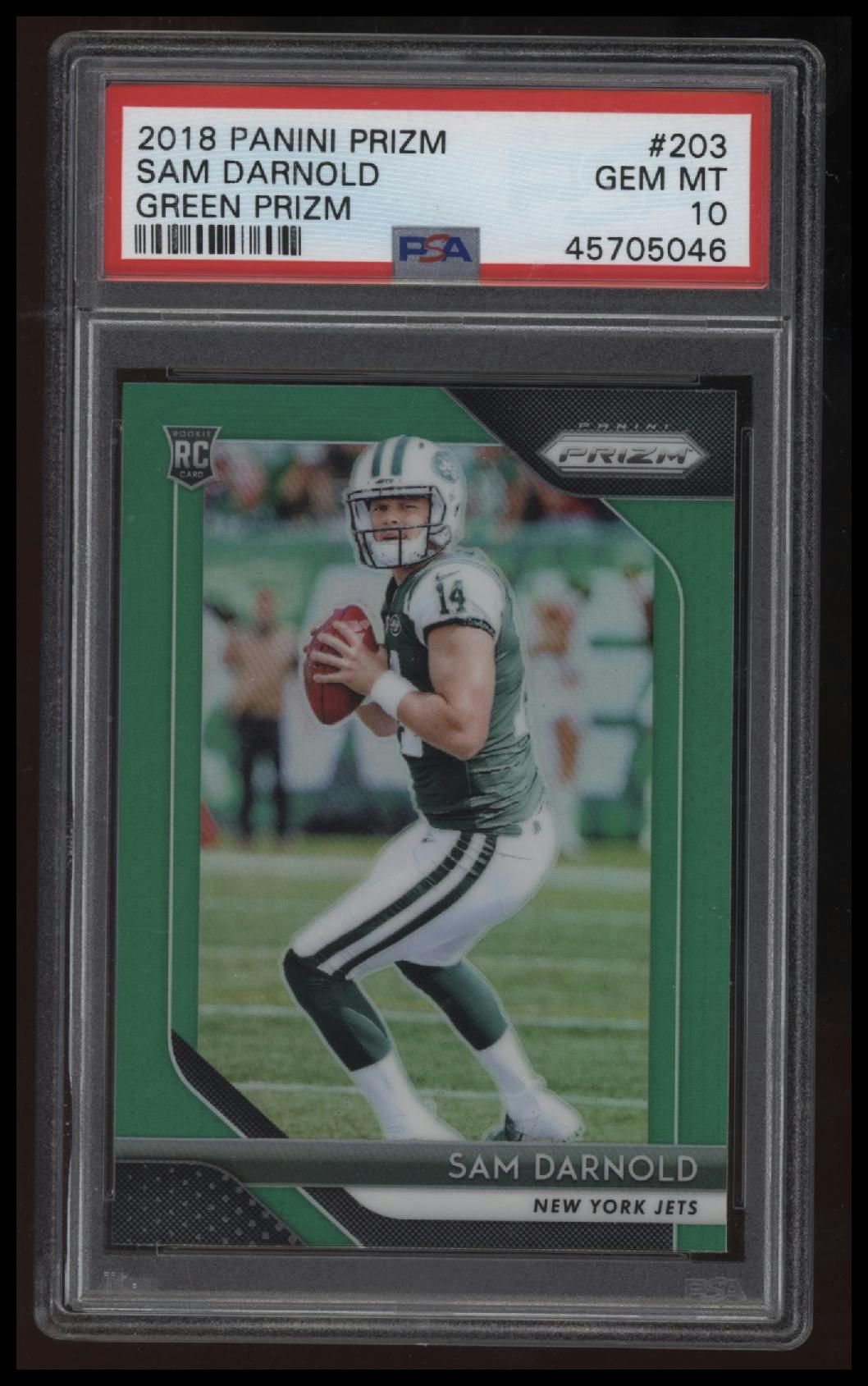 2018 Panini Prizm Sam Darnold Green Prizm PSA 10