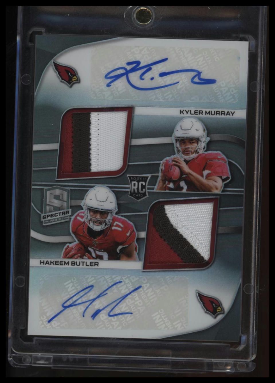 2019 Panini Spectra Hakeem Butler / Kyler Murray Rookie Dual Patch Autos #/10