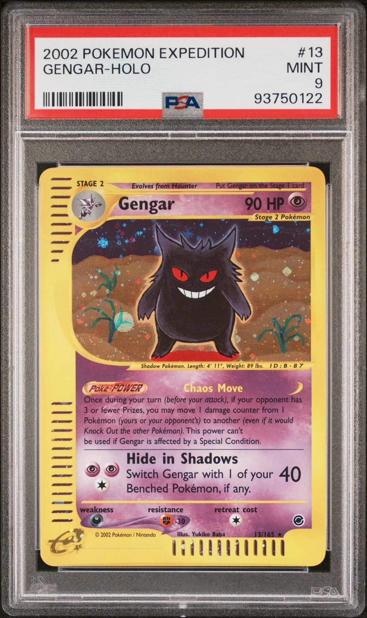 2002 Pokemon Expedition Gengar-Holo PSA 9