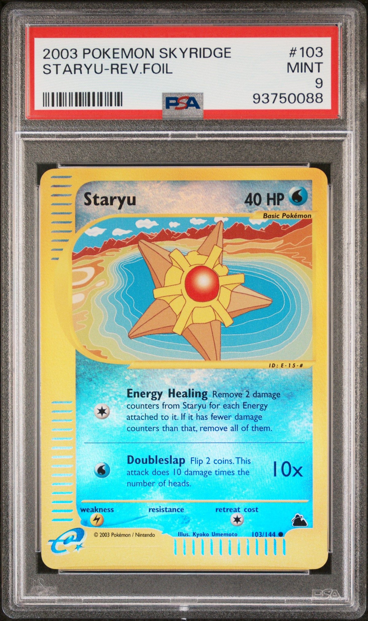 2003 Pokemon Skyridge Staryu-Rev.Foil PSA 9