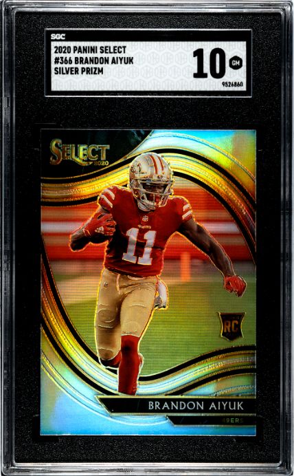 2020 Panini Select #366 Brandon Aiyuk Silver Prizm SGC 10