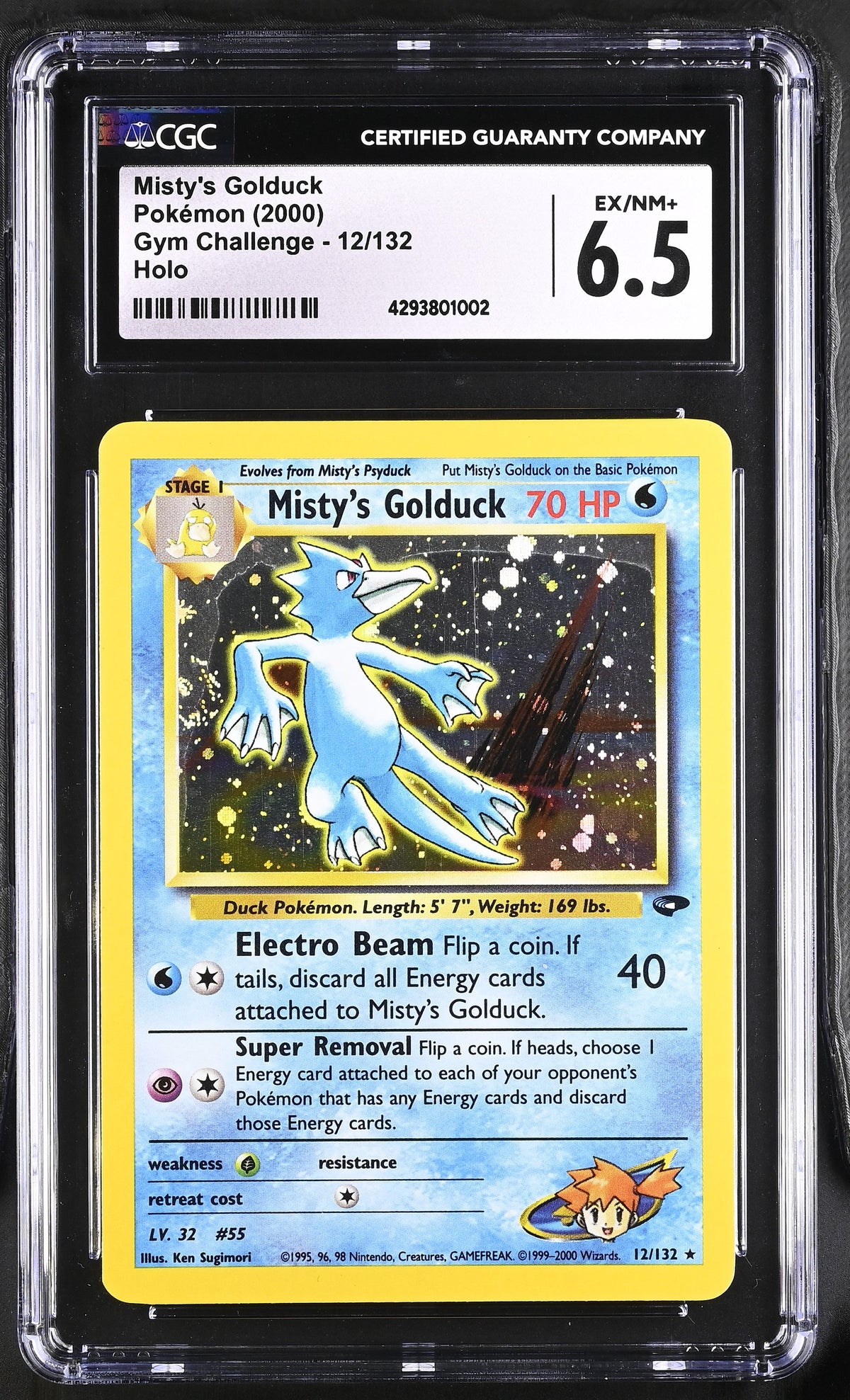 2000 Gym Challenge - Unlimited Misty&#39;s Golduck CGC 6.5