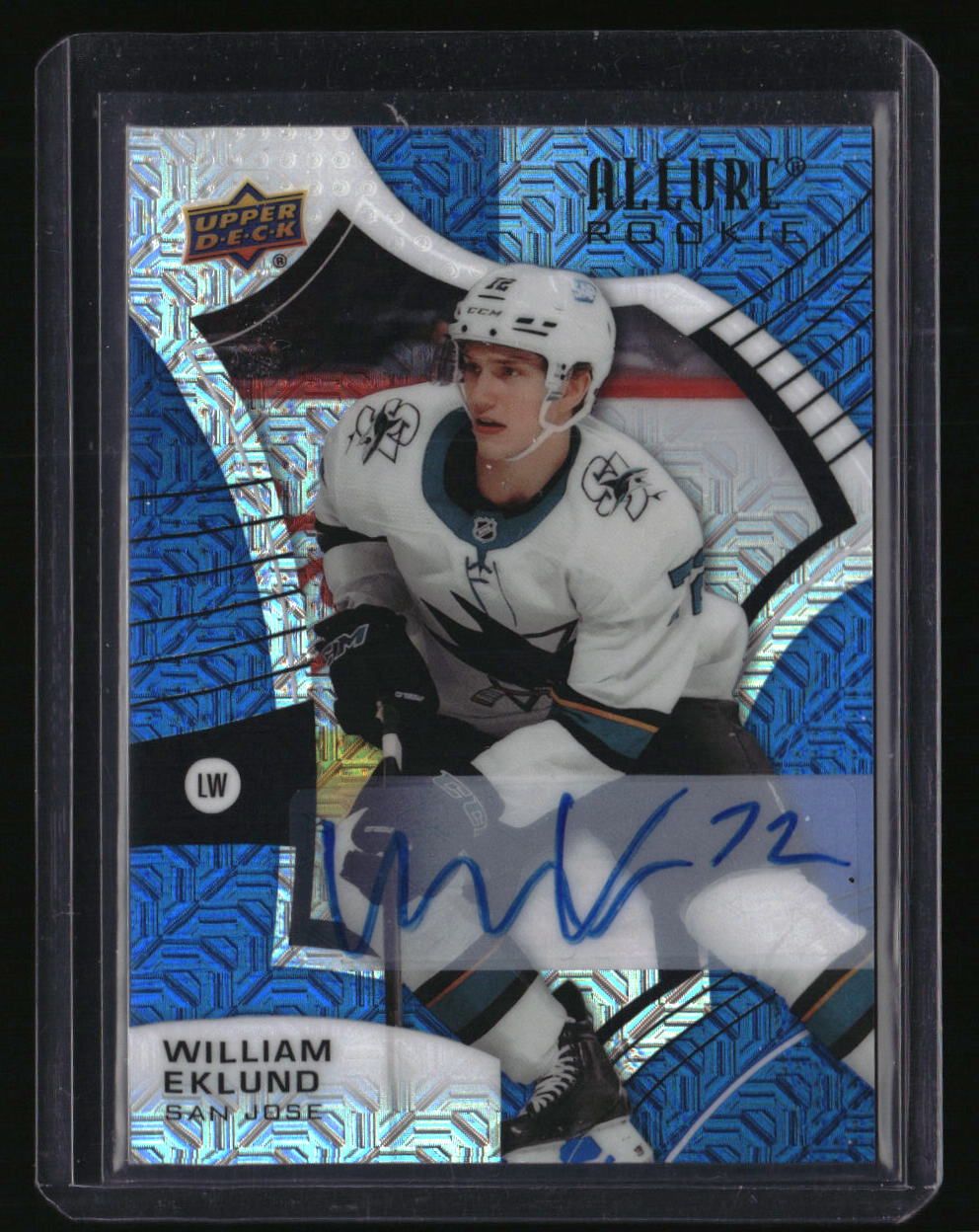 2021-22 Upper Deck Allure William Eklund Autographs Blue Line #/35