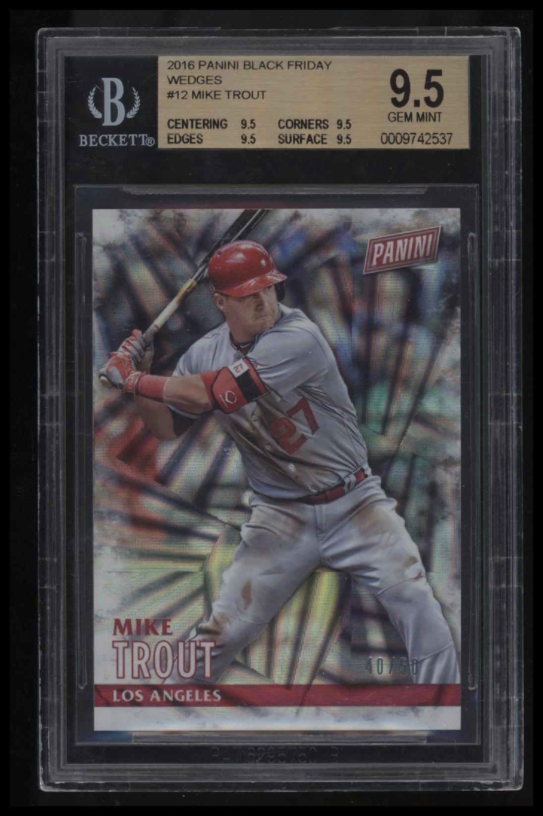 2016 Panini Black Friday Wedges Mike Trout BGS 9.5