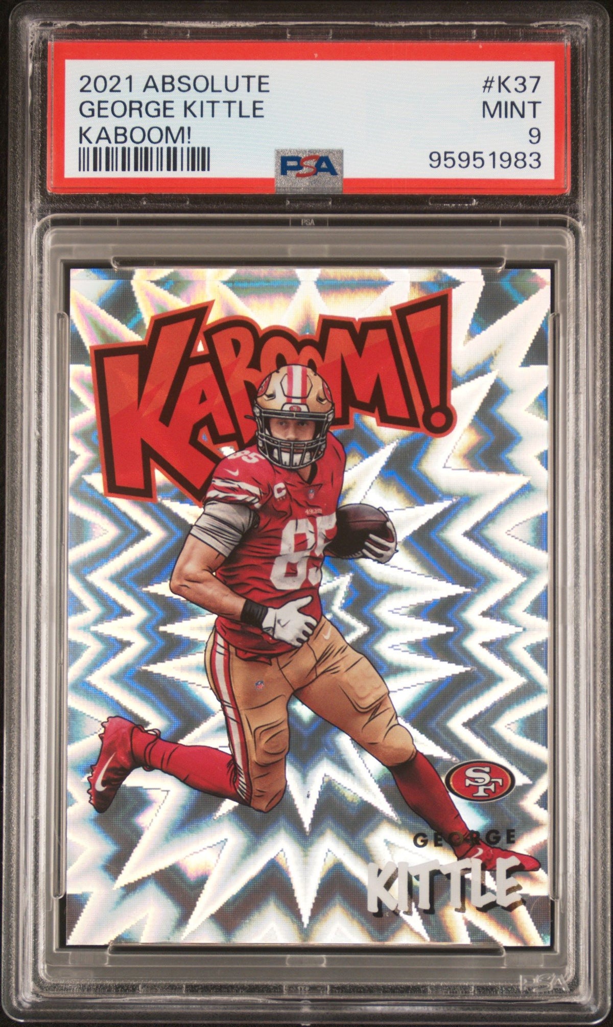 2021 Panini Absolute Kaboom! George Kittle Kaboom! PSA 9