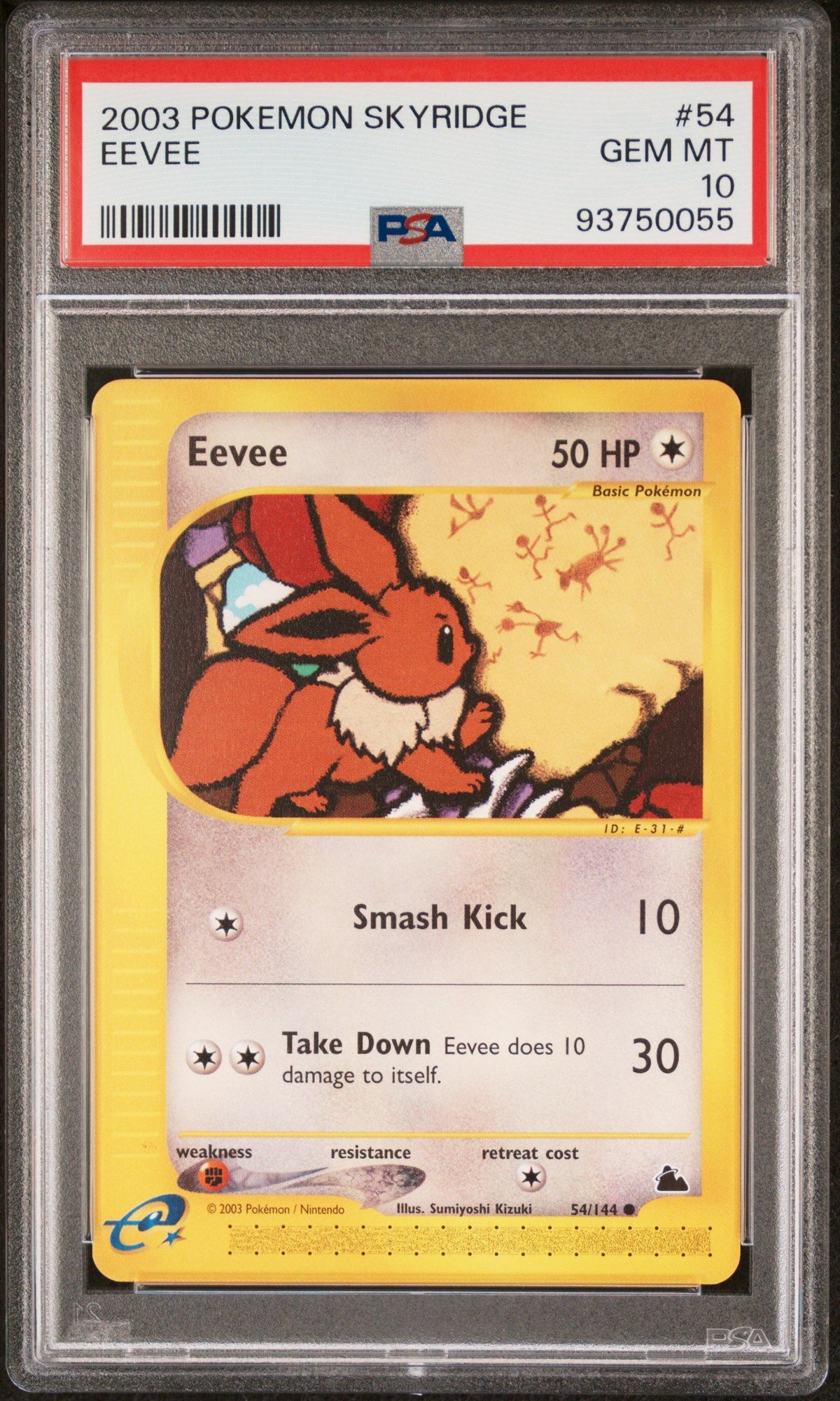 2003 Pokemon Skyridge Eevee PSA 10