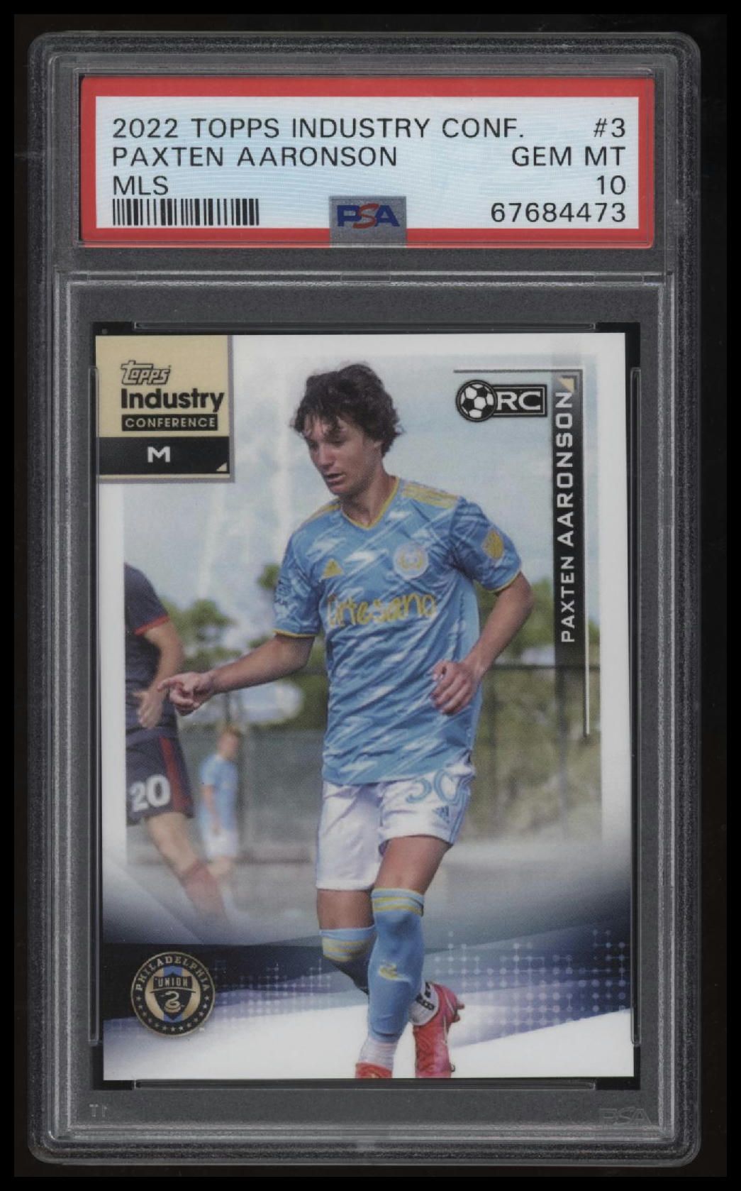 2022 Topps Industry Conference Mls Paxten Aaronson Mls PSA 10