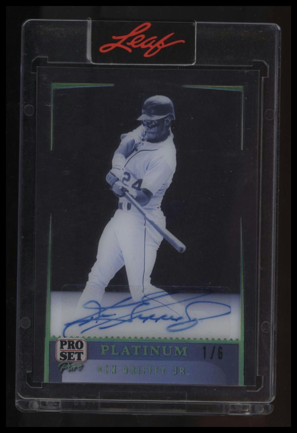 2023 Pro Set Pure Ken Griffey Jr. Platinum Autographs Green Spectrum #/6