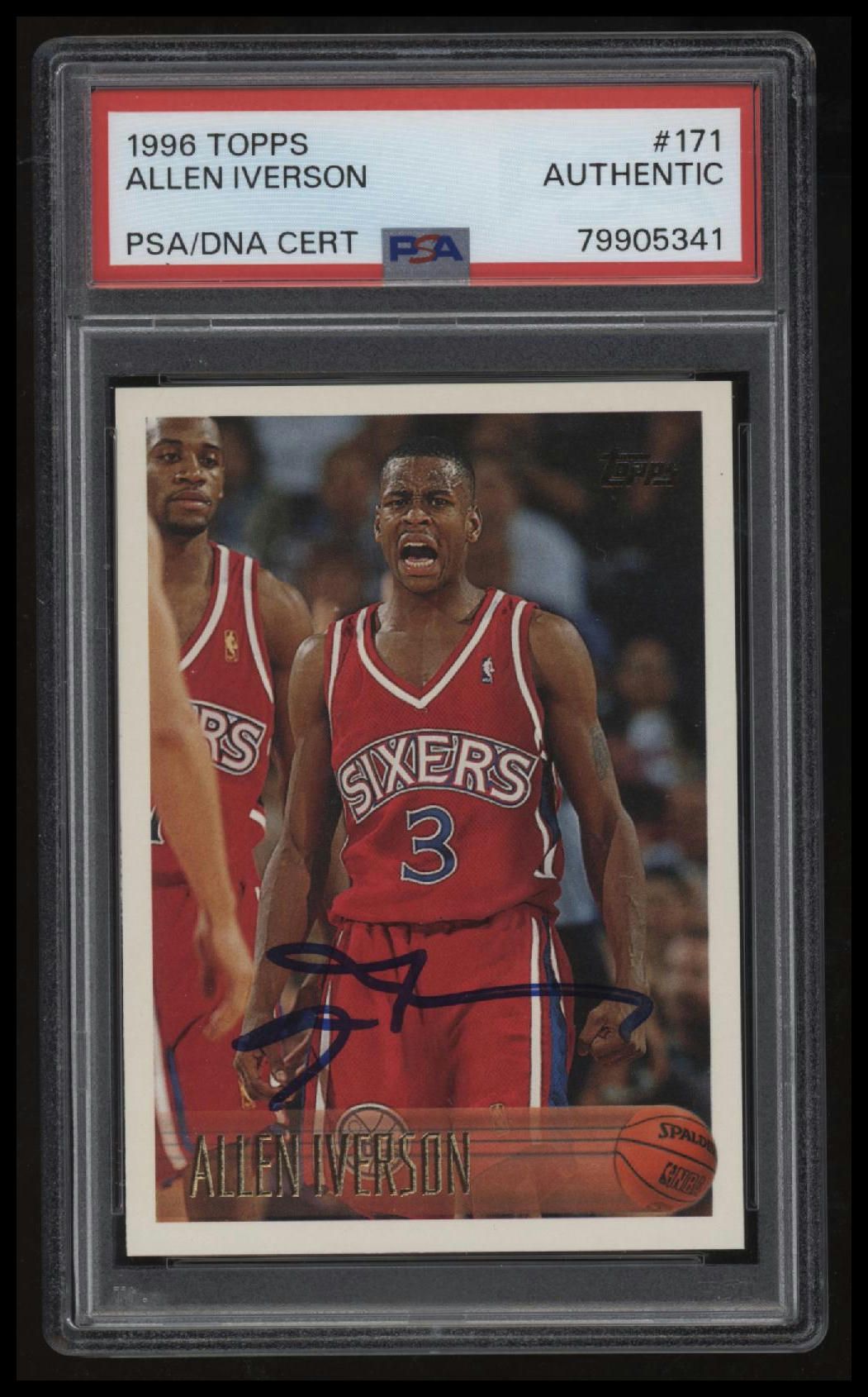 1996 Topps Allen Iverson PSA Authentic