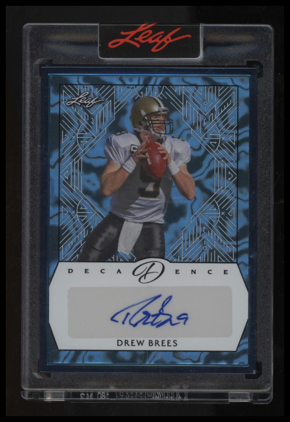 2024 Leaf Decadence Drew Brees Teal Auto /10 Jersey #9/10