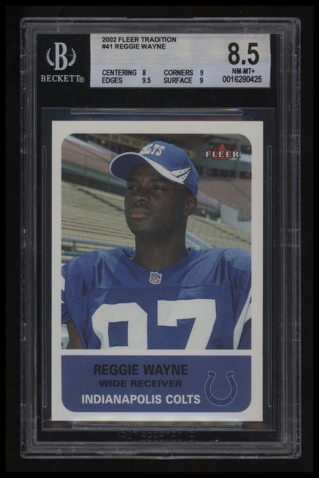 2002 Fleer Tradition Reggie Wayne BGS 8.5