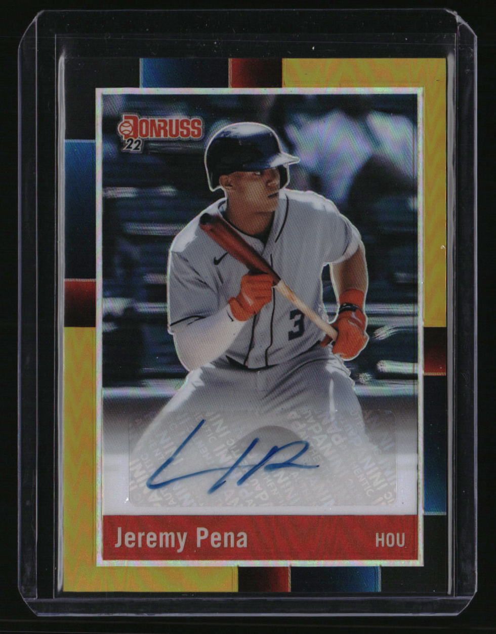 2022 Donruss Optic Jeremy Pena Retro 1988 Signatures Gold Prizm #/10