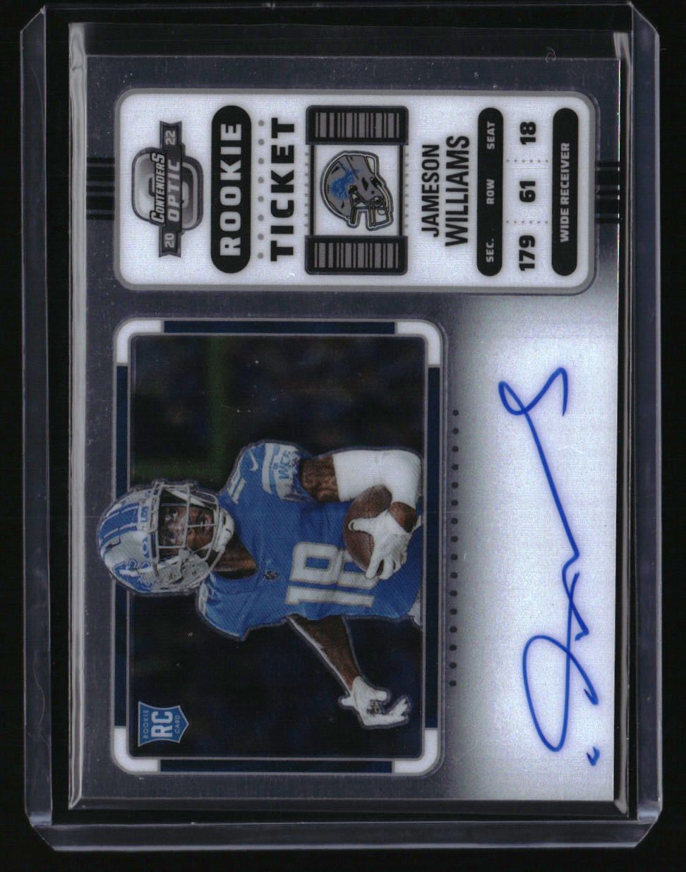 2022 Panini Contenders Optic Jameson Williams Variation Auto