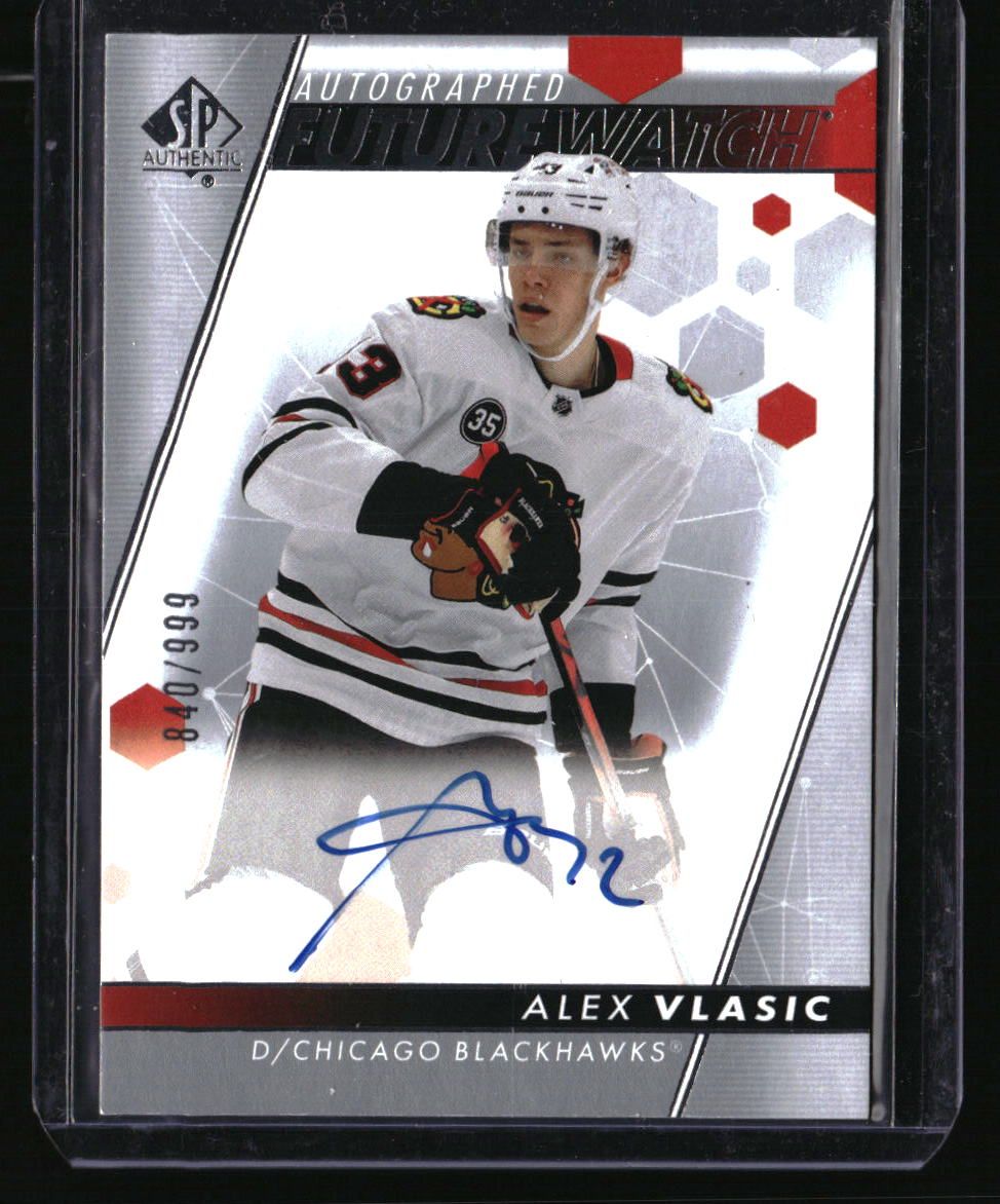 2022-23 SP Authentic Alex Vlasic Future Watch Autographed Inscribed #/999