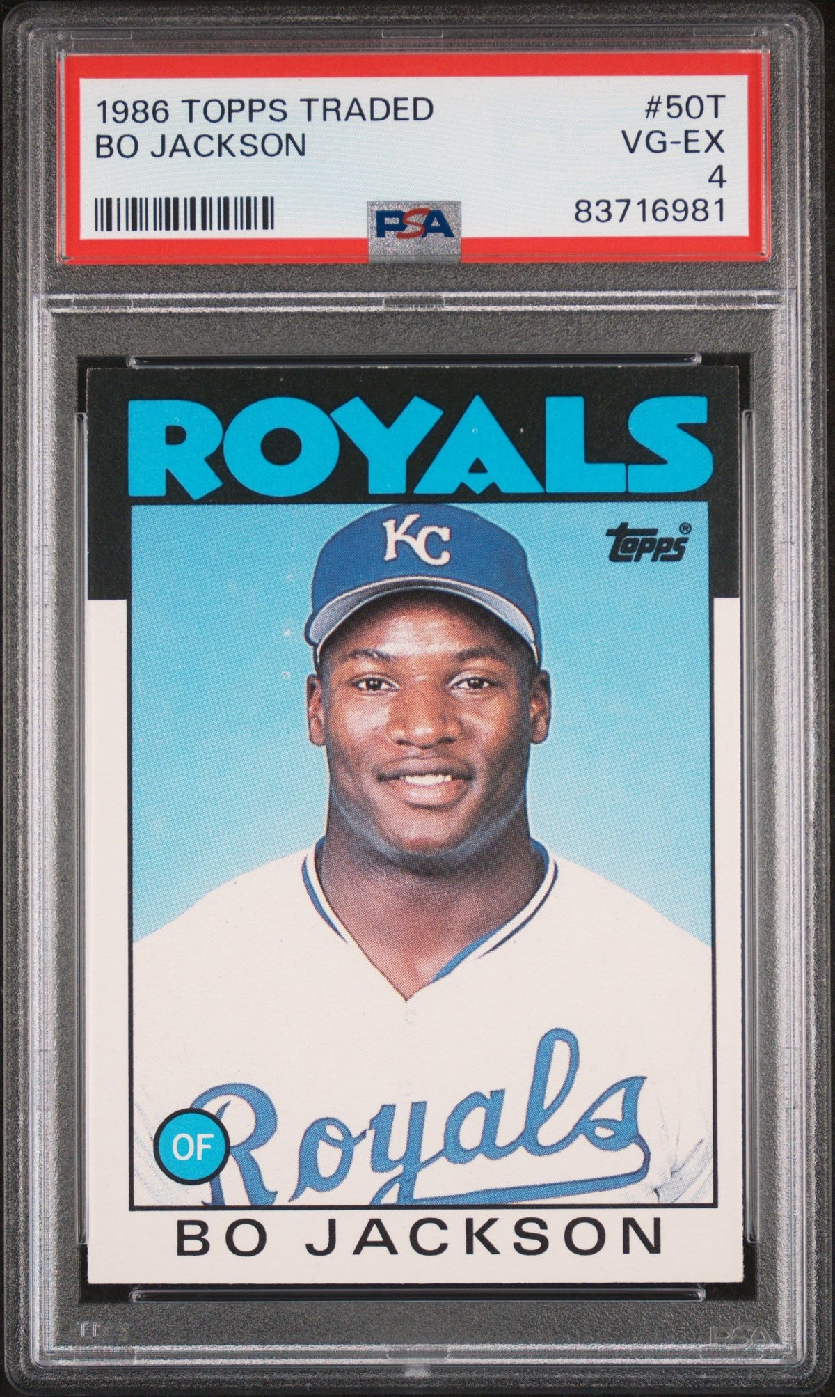 1986 Topps Traded #50T Bo Jackson PSA 4