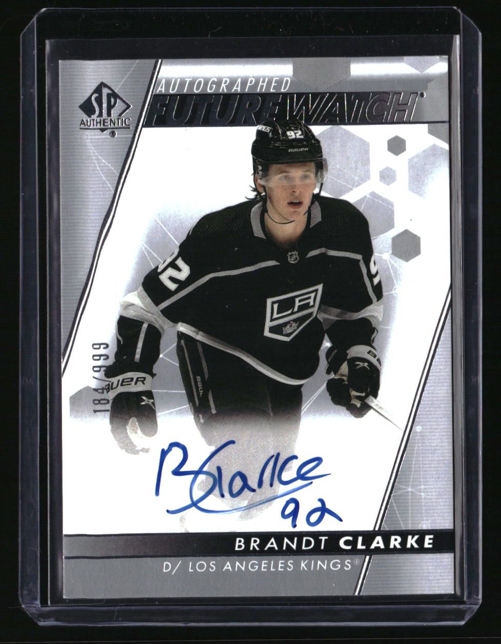 2022-23 SP Authentic Brandt Clarke Future Watch Autographed Inscribed #/999