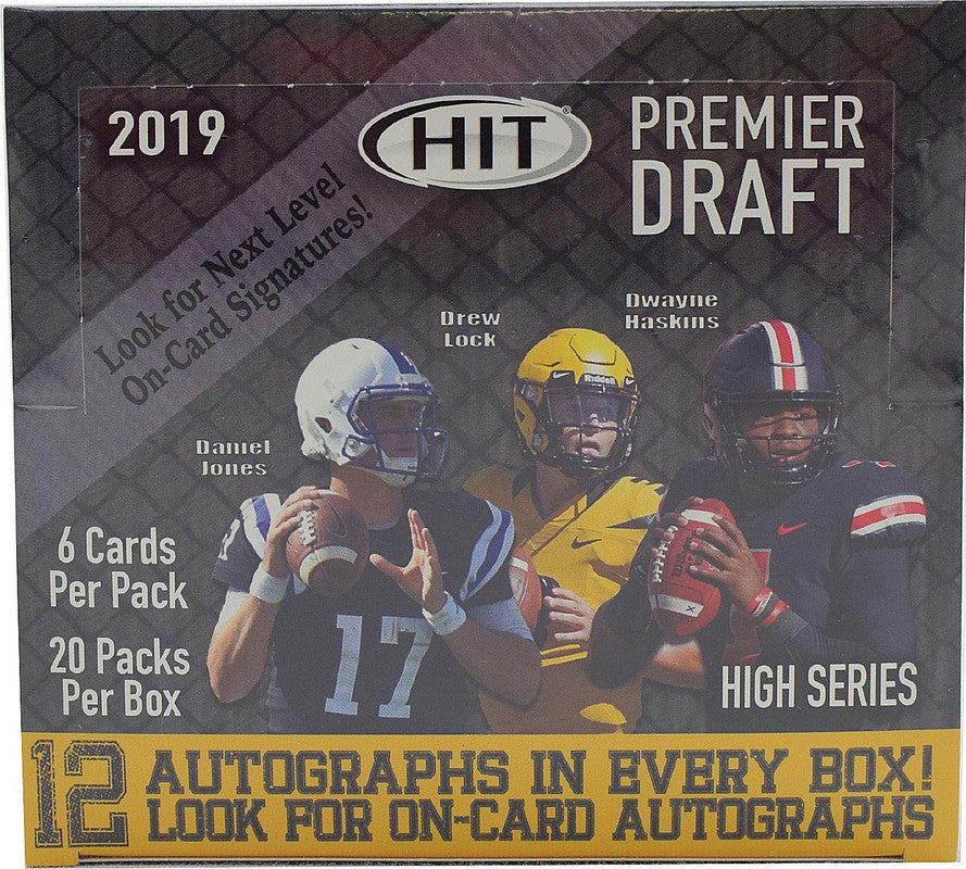 2019 Sage Hit Premier Draft High Series Football Hobby Box