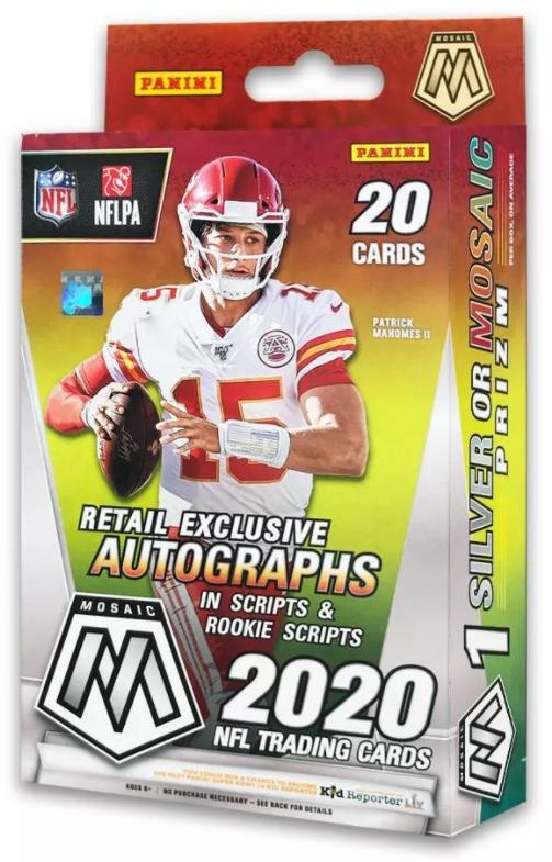 2020 Panini Mosaic Football Hanger Box (Reactive Gold Parallels)