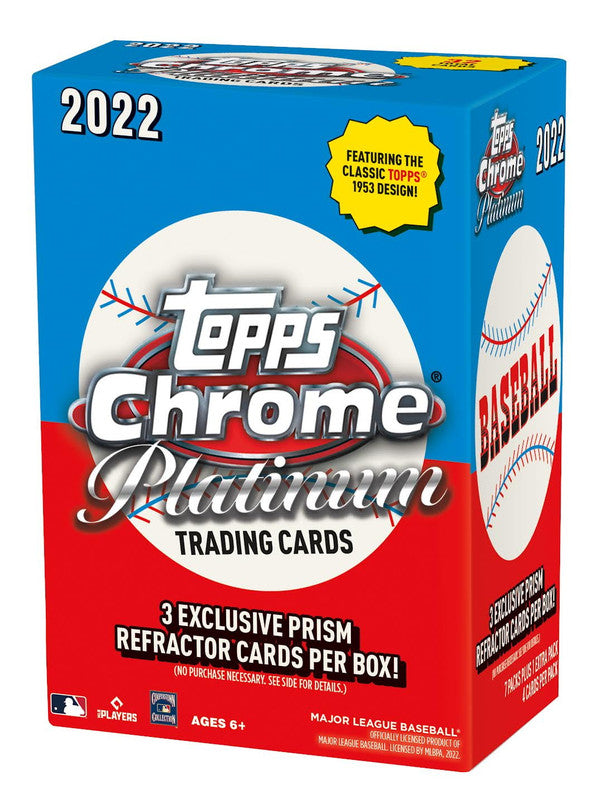 2022 Topps Chrome Platinum Anniversary Baseball 8-Pack Blaster Box