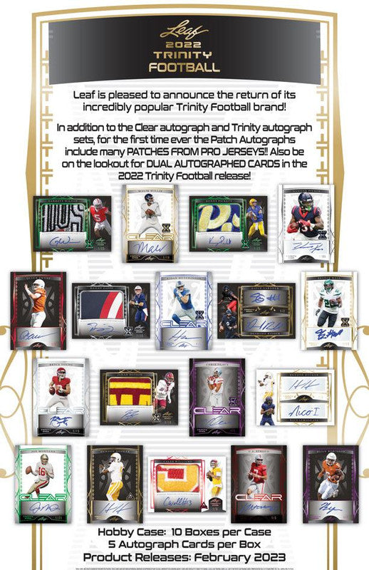 2022 Leaf Trinity Football Hobby Box