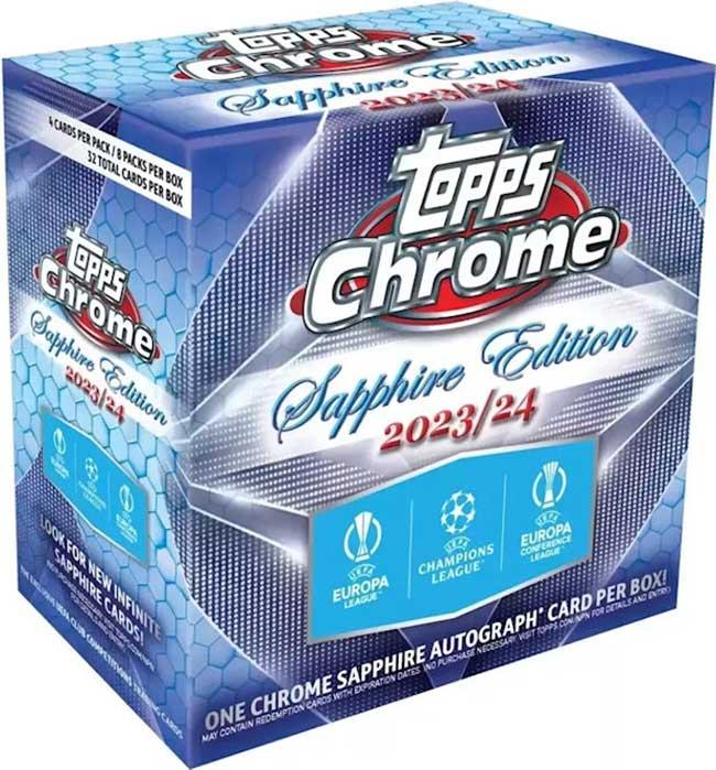 2023/24 Topps Chrome Sapphire UEFA Club Competitions Hobby Box