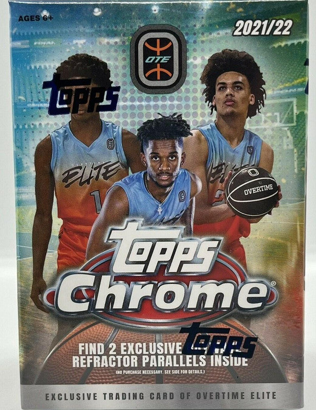 2021/22 Topps Chrome Overtime Elite Basketball 7-Pack Blaster Box (Raywave Refractor Parallels!)