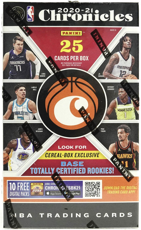 2020/21 Panini Chronicles Basketball Cereal Box (Totally Certified Rookies!)