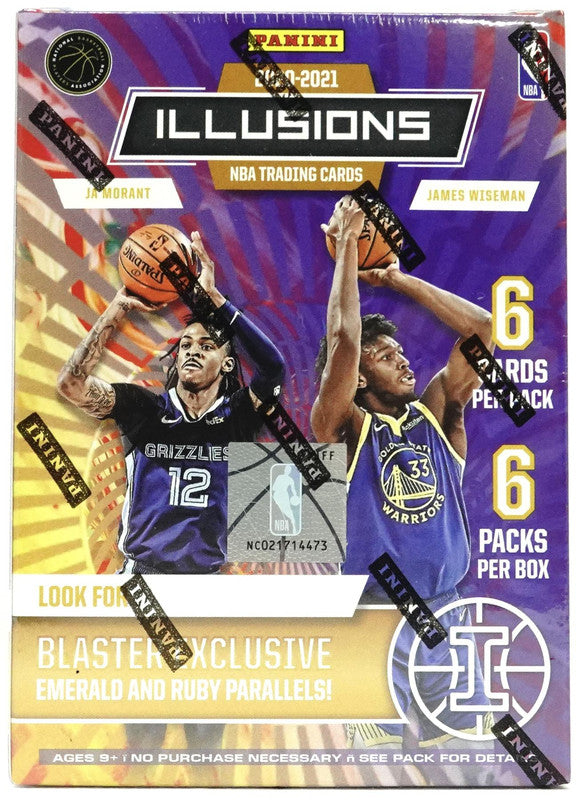 2020/21 Panini Illusions Basketball Blaster Box (Emerald and Ruby Parallels!)