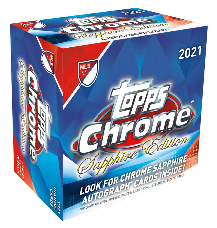 2021 Topps Chrome MLS Major League Soccer Sapphire Edition Hobby Box