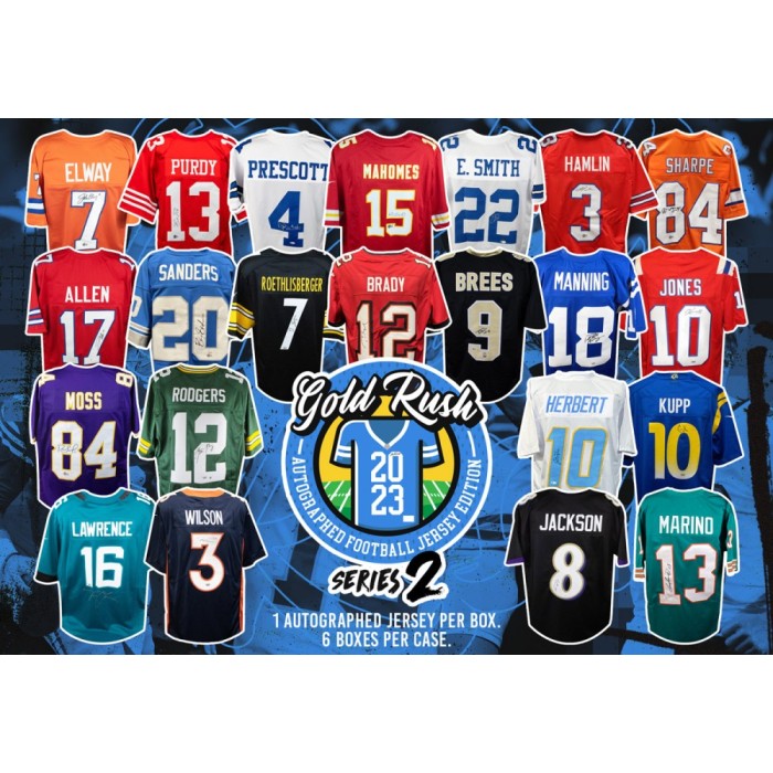 2023 Gold Rush Autographed Football Jersey Series 2 Box