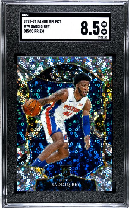 2020-21 Panini Select Saddiq Bey Disco Prizm SGC 8.5