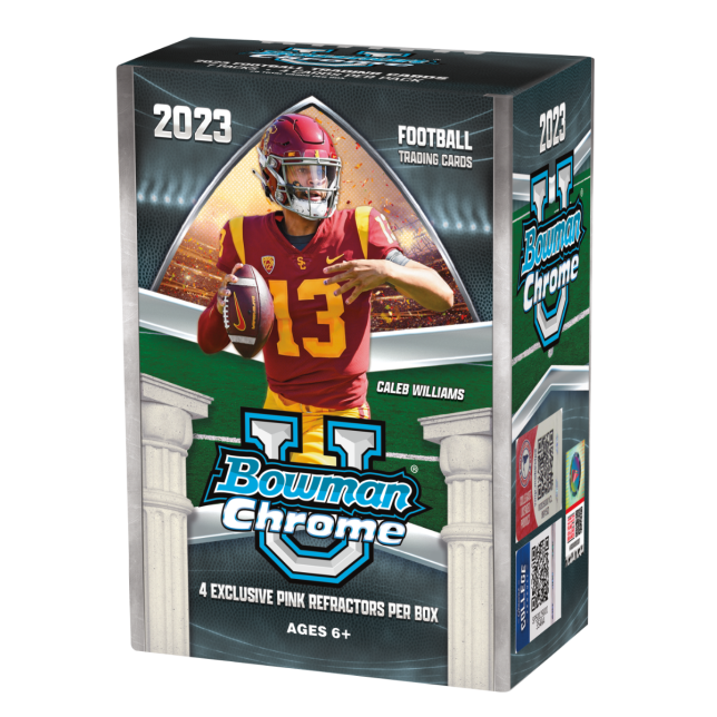 2023 Bowman University Chrome Football Blaster Box