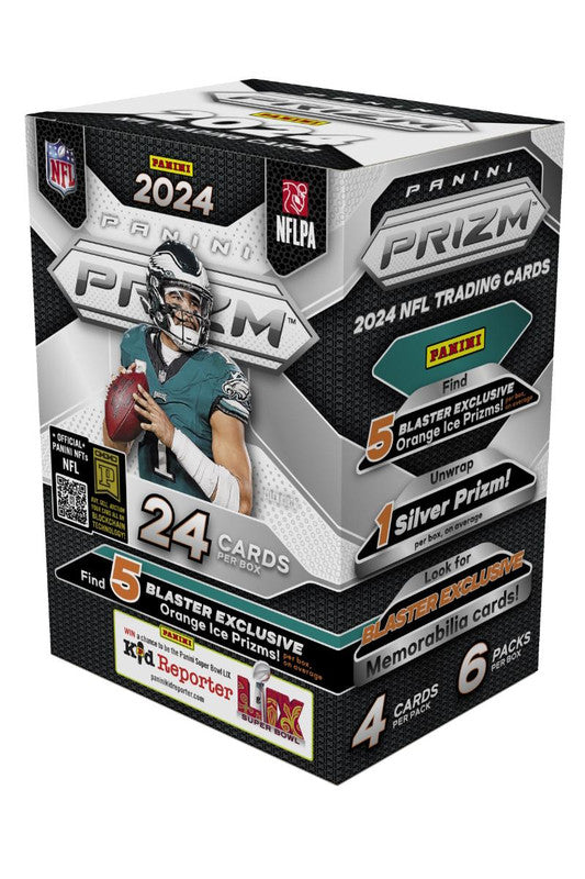 2024 Panini Prizm Football Hobby Blaster Box (Orange Ice Prizms)