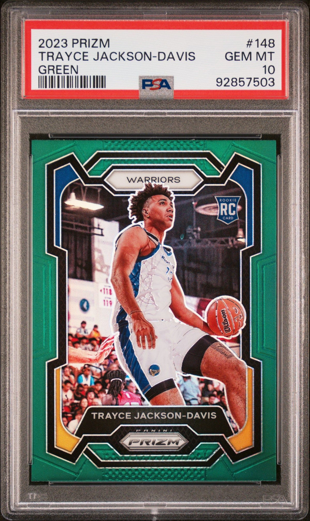 2023 Panini Prizm Trayce Jackson-Davis Green Prizm PSA 10