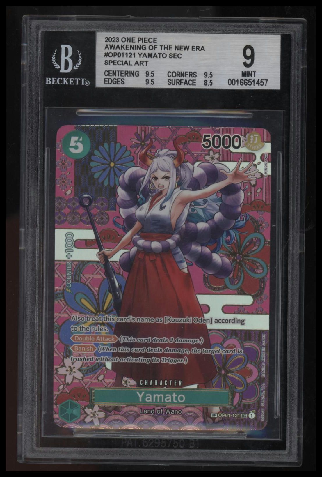 2023 One Piece Awakening of the New Era Yamato SEC SPECIAL ART BGS 9.0