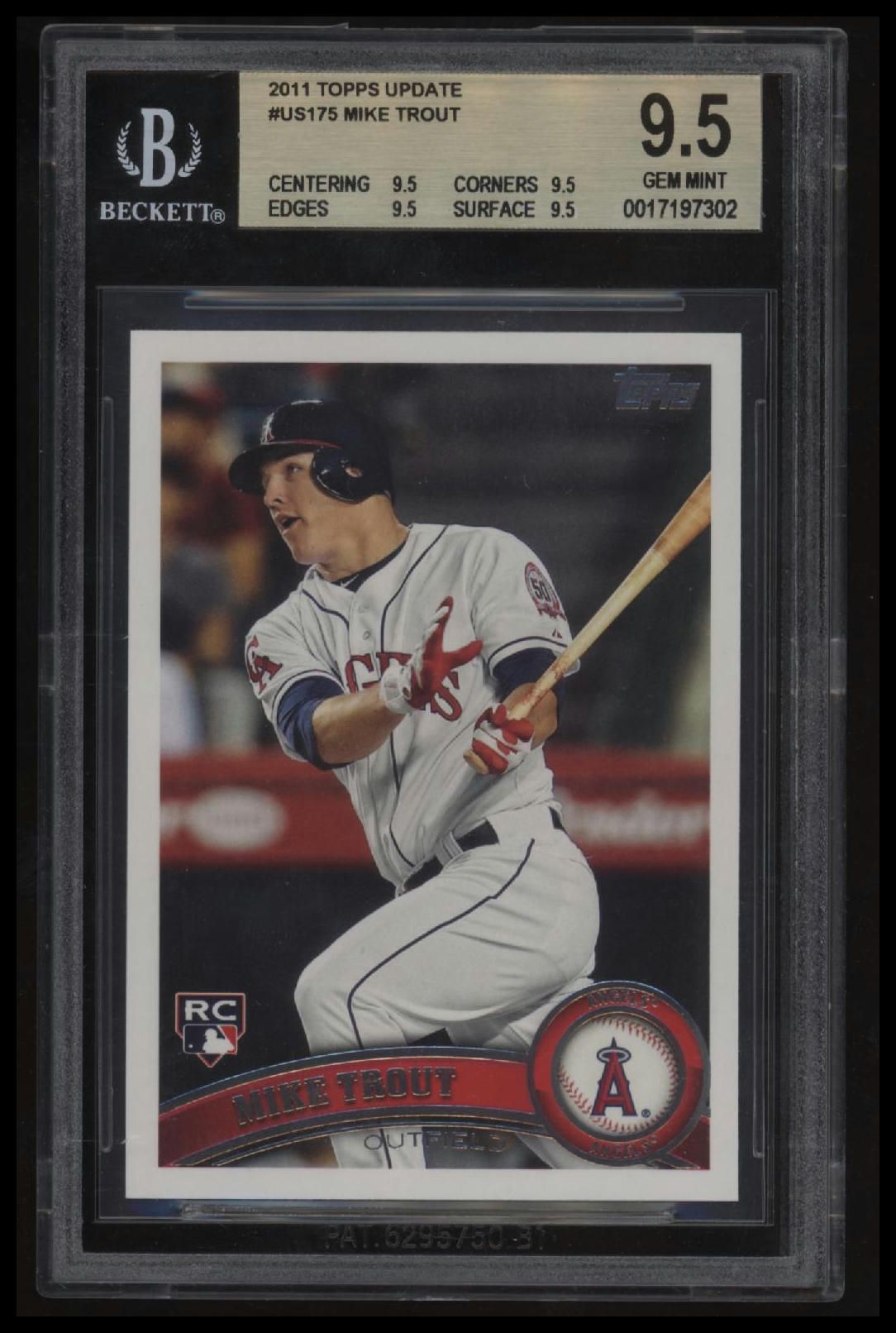 2011 Topps Update Mike Trout RC BGS 9.5