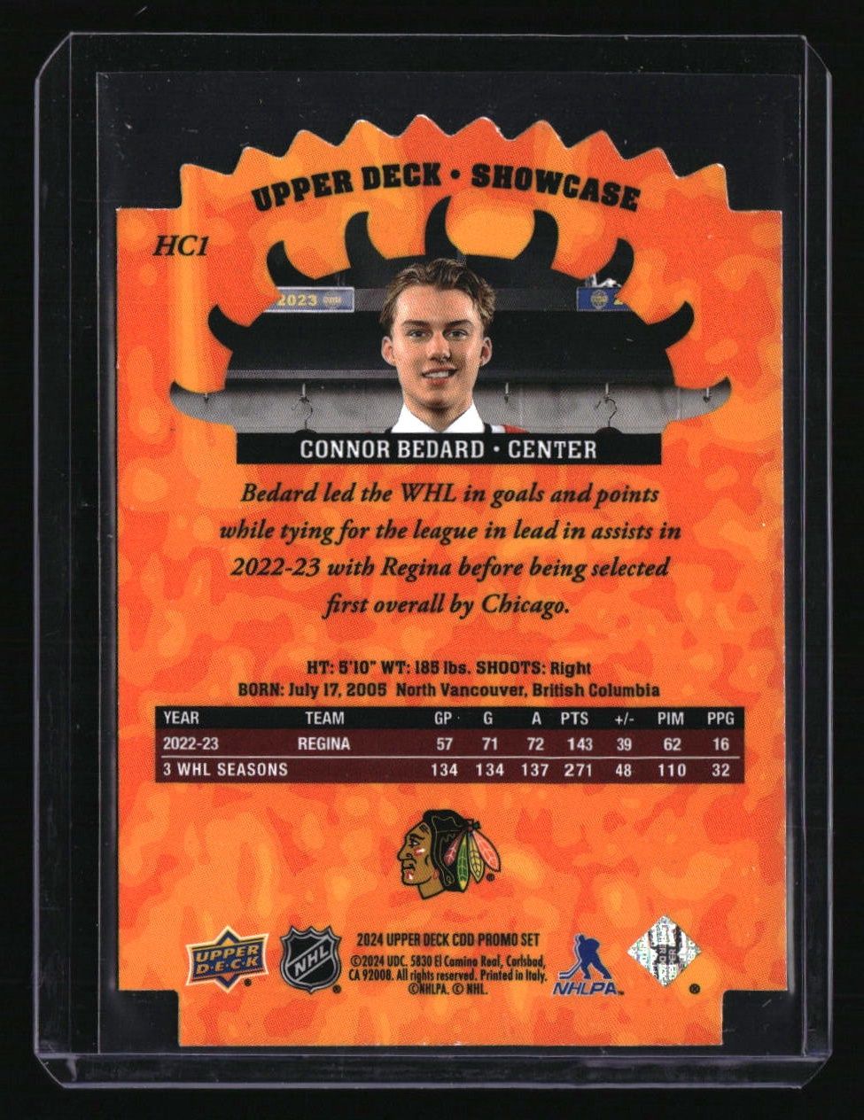 2024 Upper Deck Connor Bedard Hot Commodities