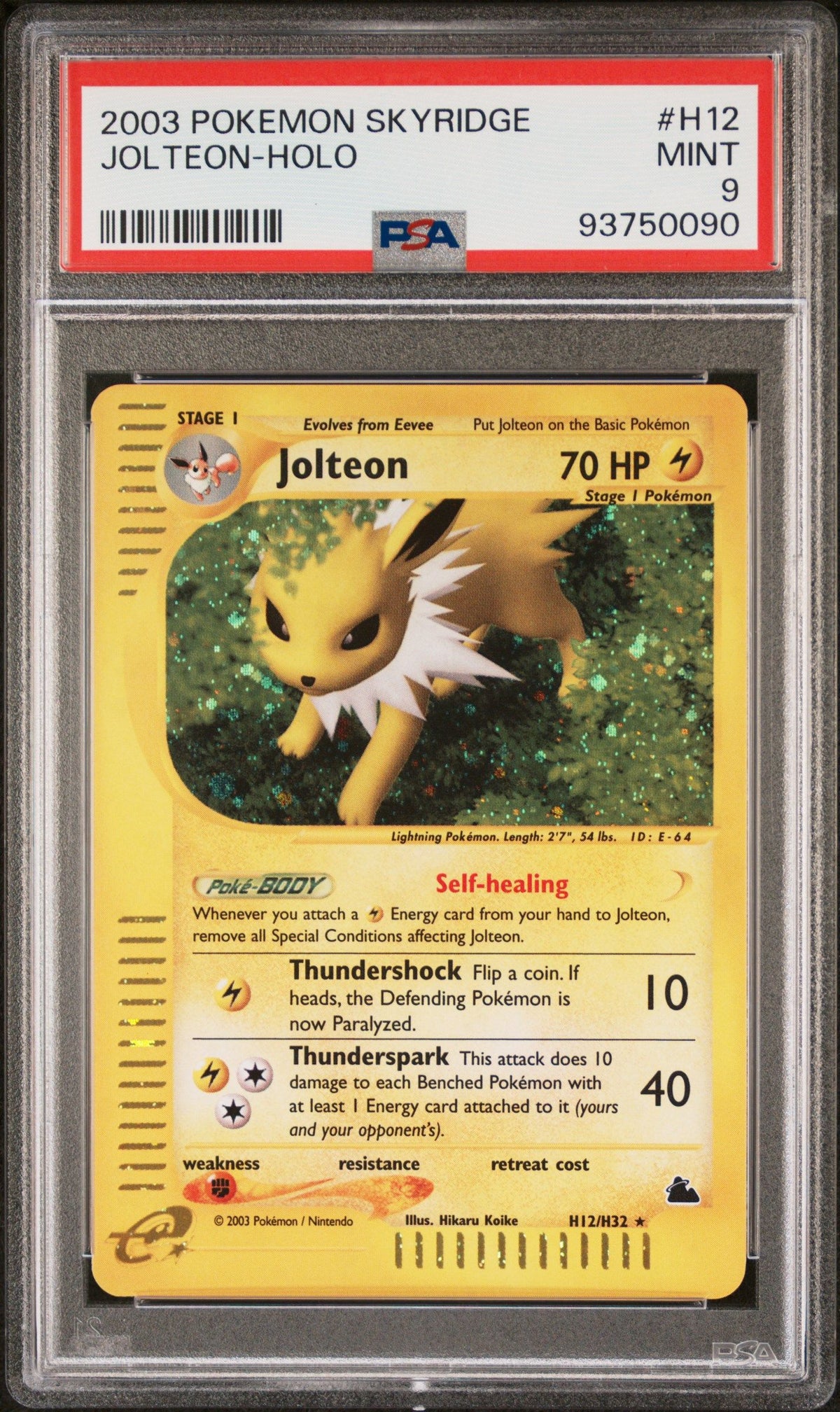 2003 Pokemon Skyridge Jolteon-Holo PSA 9