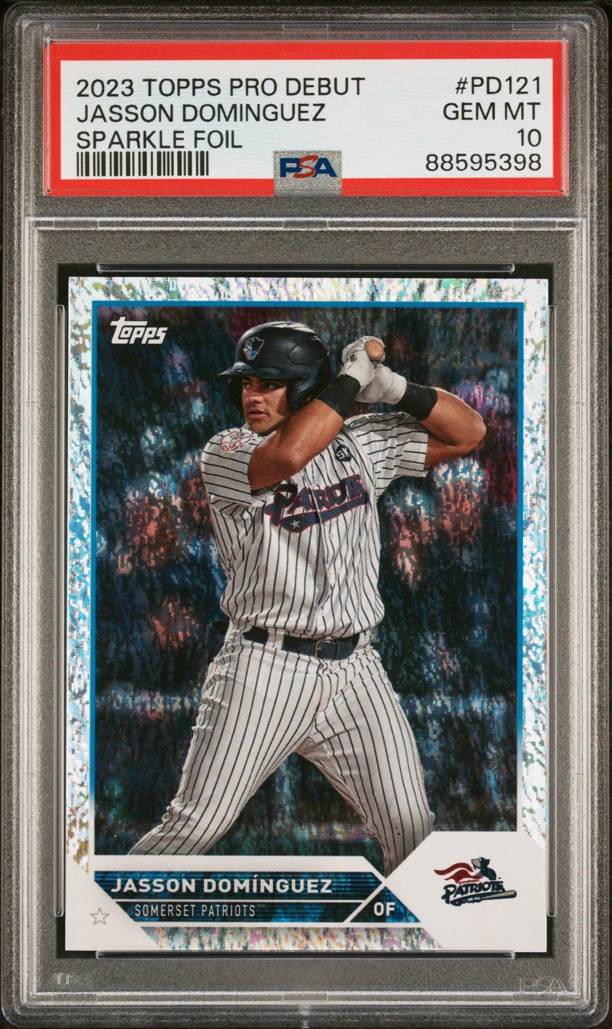 2023 Topps Pro Debut Jasson Dominguez Sparkle Foil PSA 10