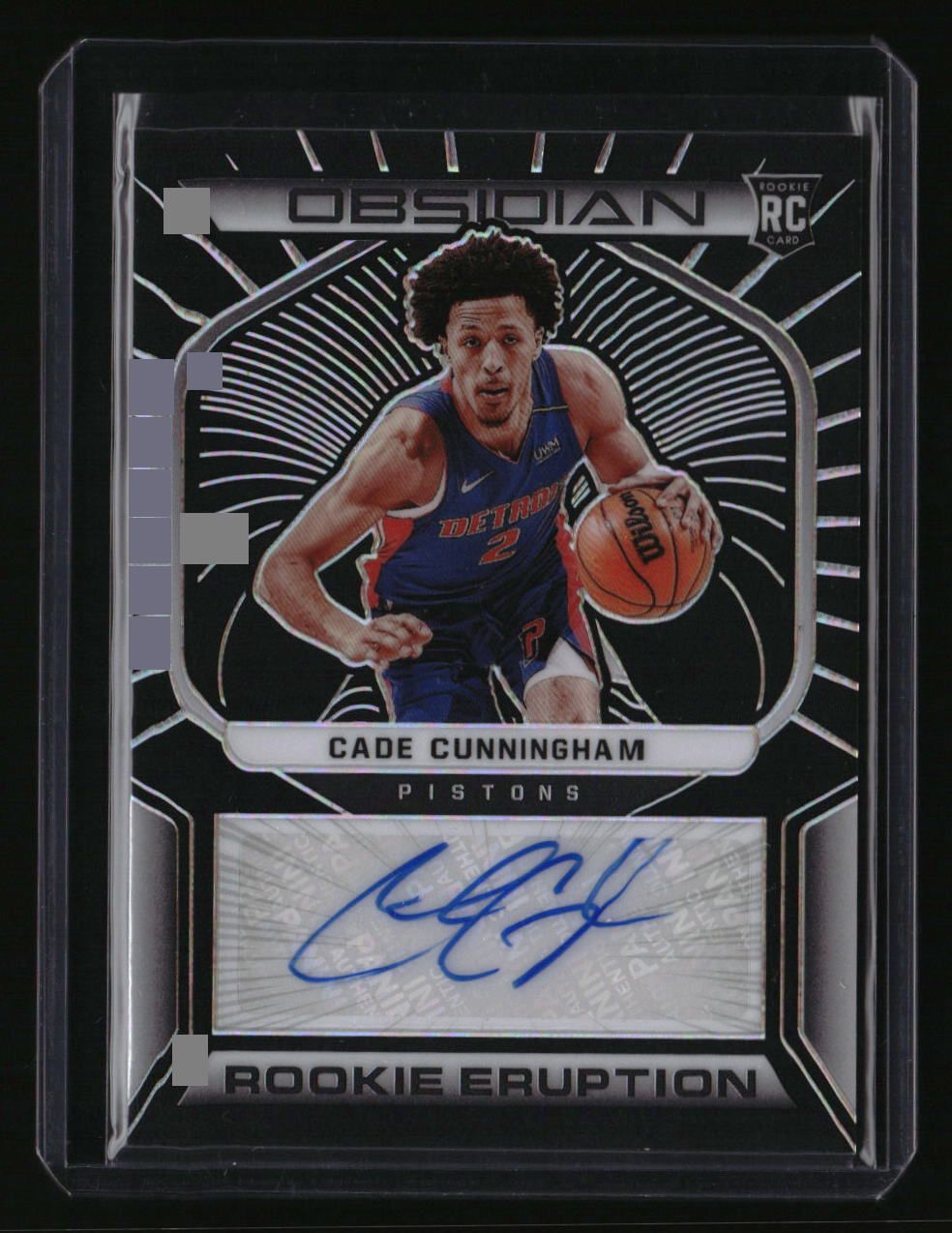 2021-22 Panini Obsidian Cade Cunningham Rookie Eruption Signatures