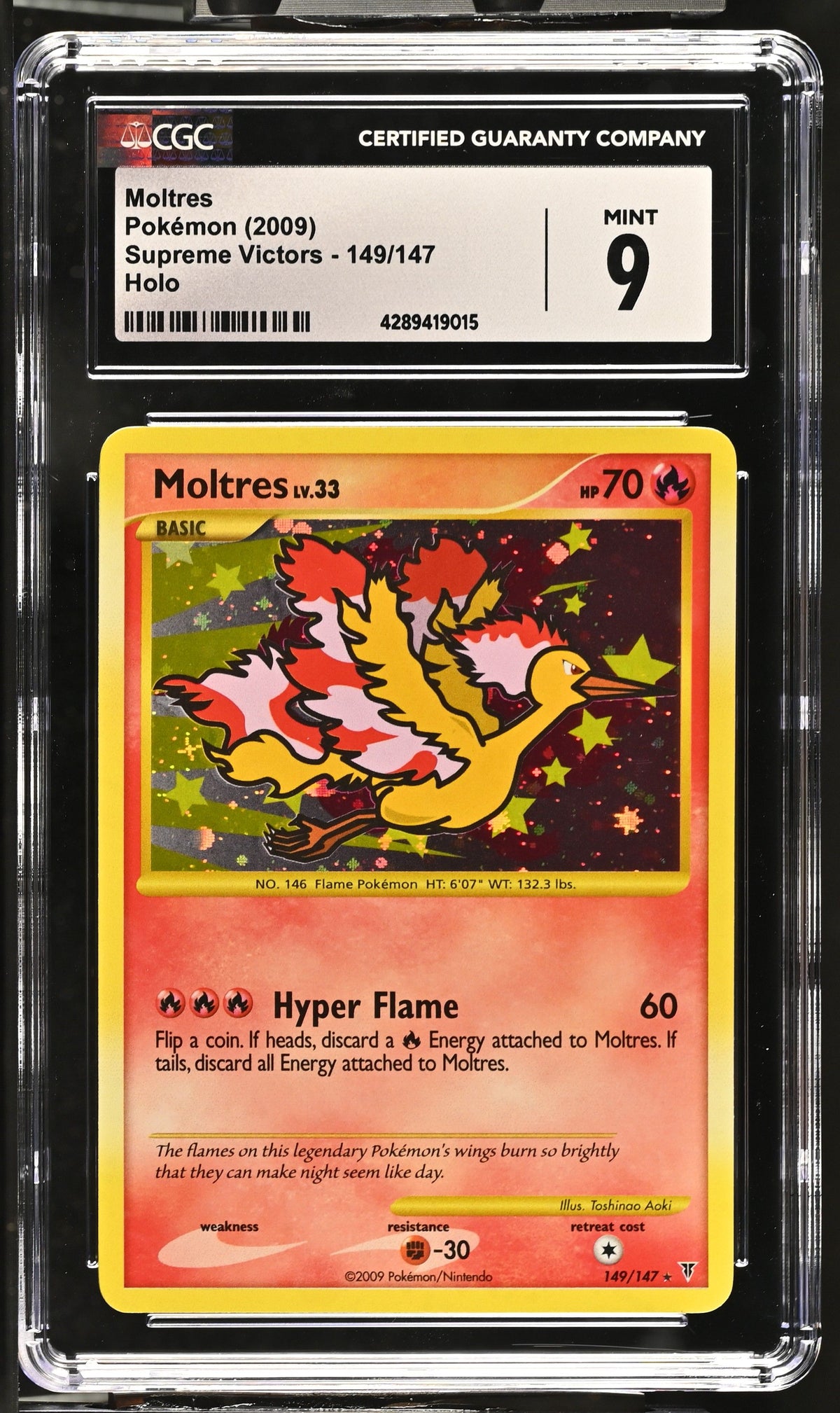 2009 Supreme Victors Moltres CGC 9