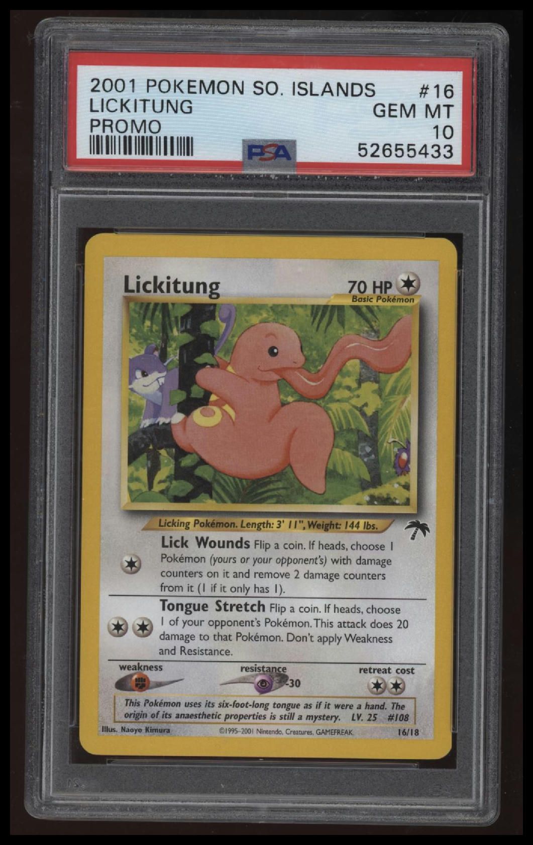 2001 Pokemon Southern Islands Promo Lickitung Promo PSA 10