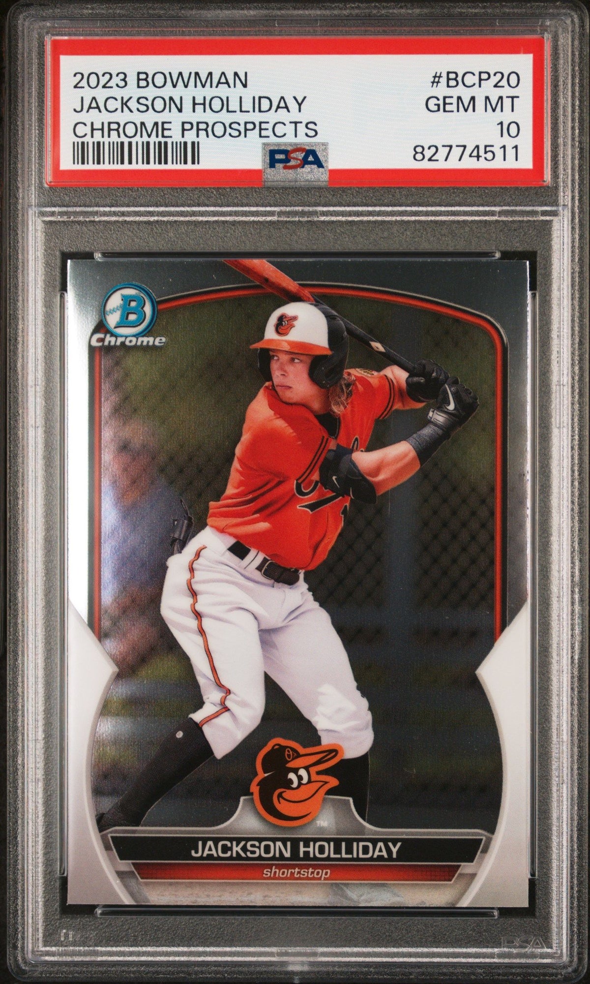 2023 Bowman Chrome Prospects Jackson Holliday Chrome Prospects PSA 10